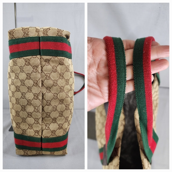 GUCCI GG Canvas Web Tote Bag - Picture 13 of 16